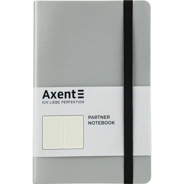 Notizbuch Axent Partner Soft 8312-34-A, A5-, 125x195 mm, gepunktet, flexibler Einband, silber