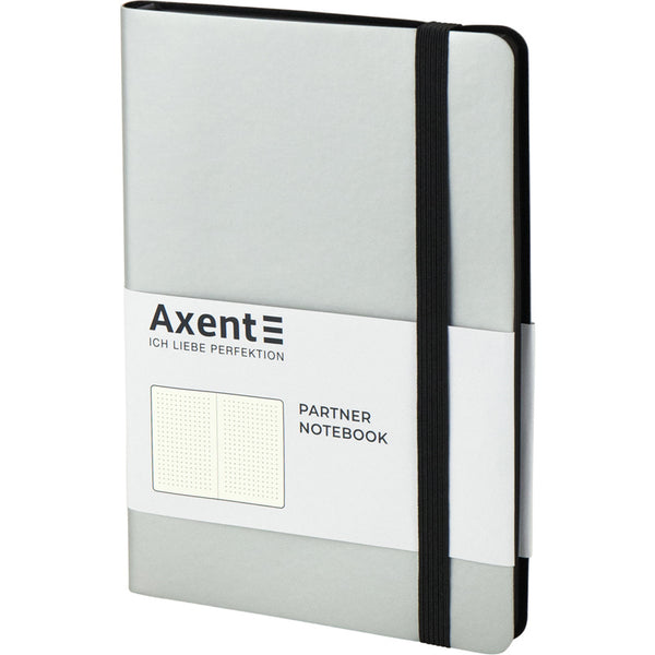 Notizbuch Axent Partner Soft 8312-34-A, A5-, 125x195 mm, gepunktet, flexibler Einband, silber