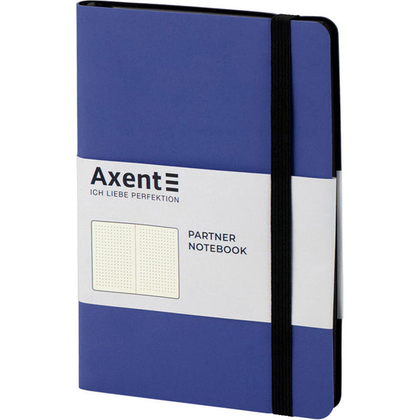 Notizbuch Axent Partner Soft 8312-02-A, A5-, 125x195 mm, 96 Blatt, gepunktet, flexibler Einband, dunkelblau