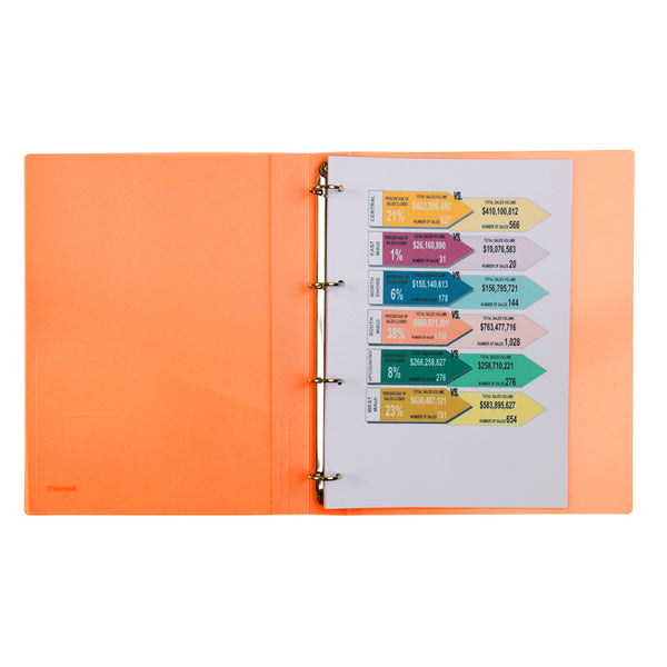 Ordner mit 4 Ringen Axent 1208-25-A, A4, 35 mm, orange