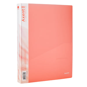 4-rings folder Axent 1208-24-A, 35 mm, A4, ransparent red