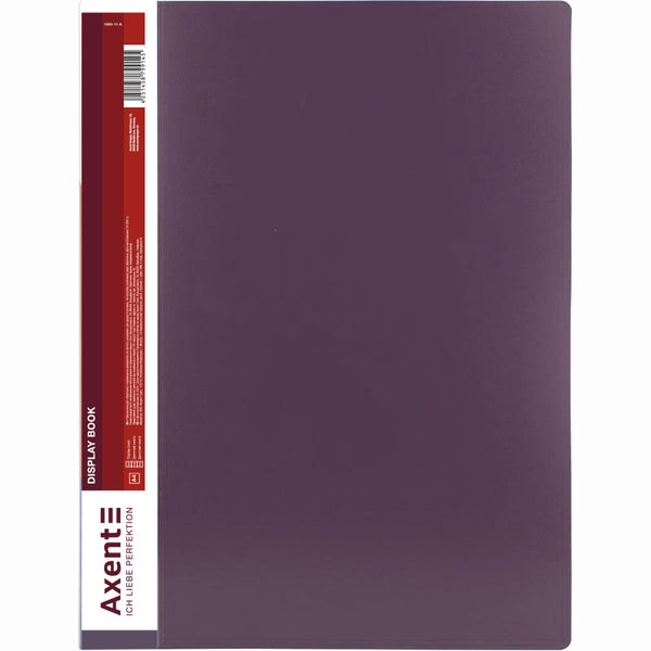 Sichtbuch Axent 1200-11-A, A4, 100 Hüllen, pflaumenfarbe