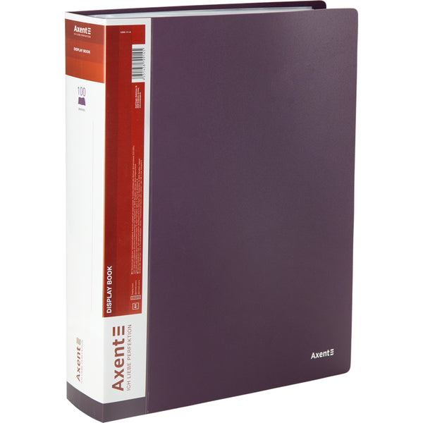 Sichtbuch Axent 1200-11-A, A4, 100 Hüllen, pflaumenfarbe