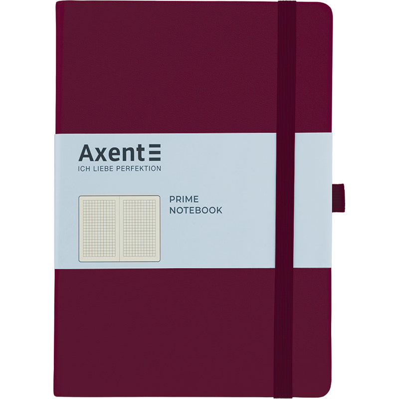 Notizbuch Axent Partner Prime 8305-46-A, A5, 145x210 mm, 96 Blatt, Zelle, Hardcover, Wein