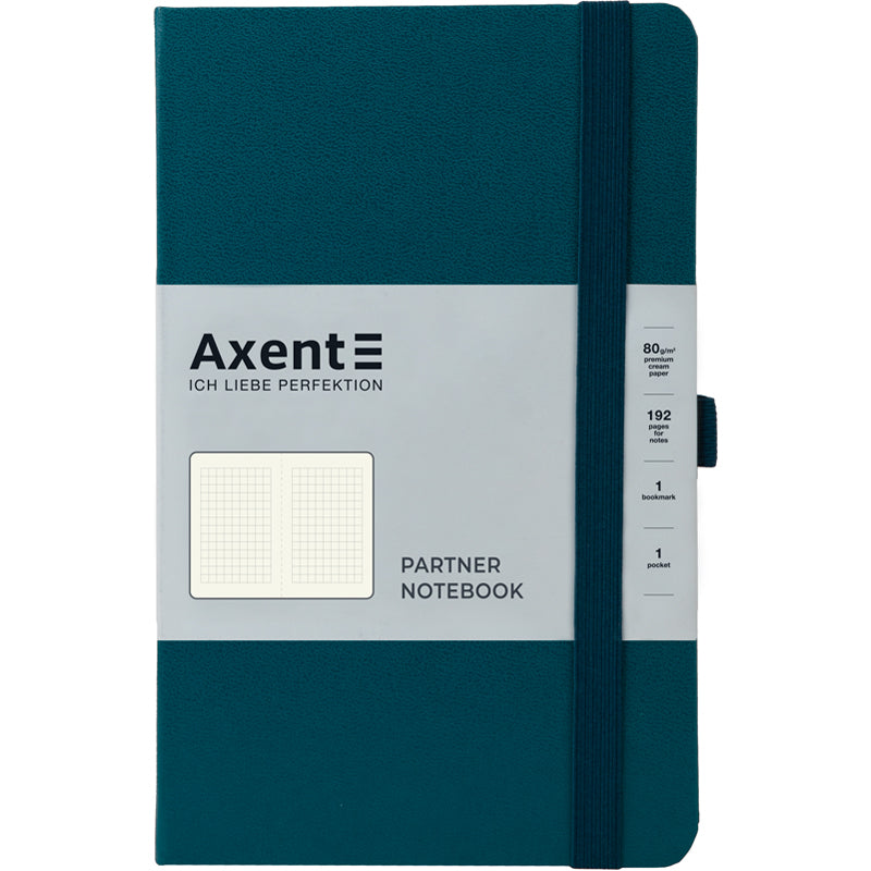 Notizbuch Axent Partner 8201-31-A, 125x195 mm, 96 Blatt, kariert