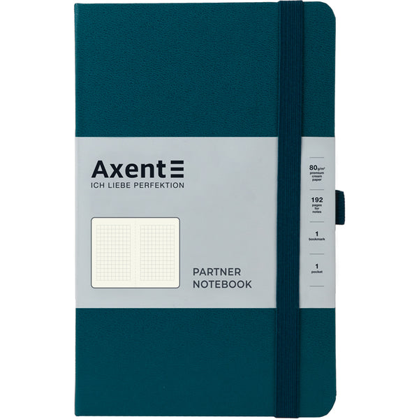 Notizbuch Axent Partner 8201-31-A, 125x195 mm, 96 Blatt, kariert