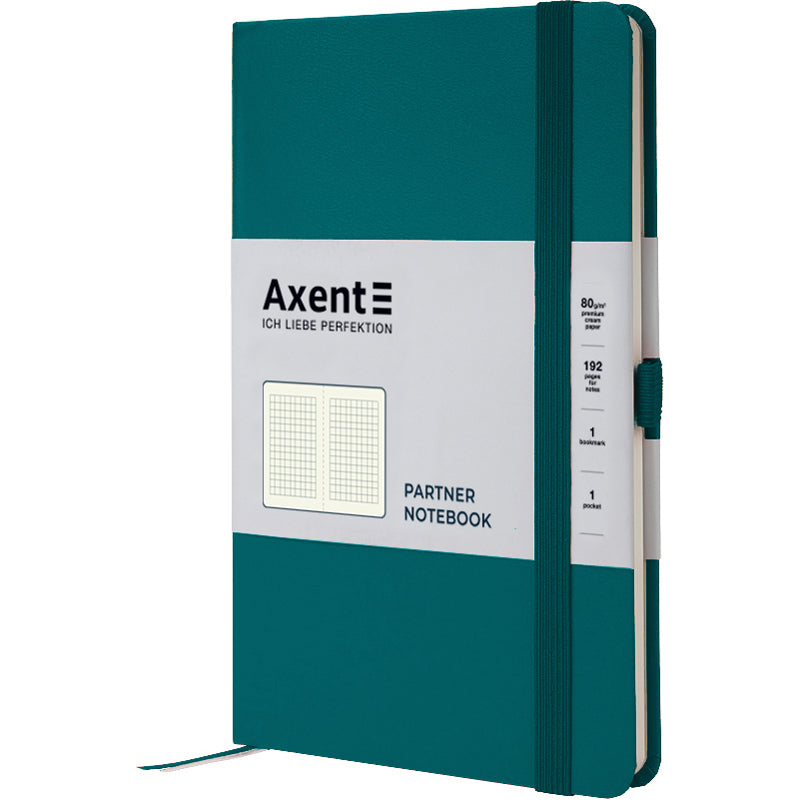 Notizbuch Axent Partner 8201-31-A, 125x195 mm, 96 Blatt, kariert