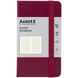 Notebook Axent Partner 8301-46-A, A6-, 95x140 mm, 96 sheets, squared, hard cover, wine