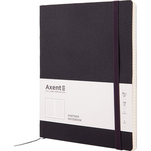 Notizbuch Axent Partner Soft L, 8615-01-A, 190x250 mm, 96 Blatt, kariert, flexibler Umschlag, schwarz