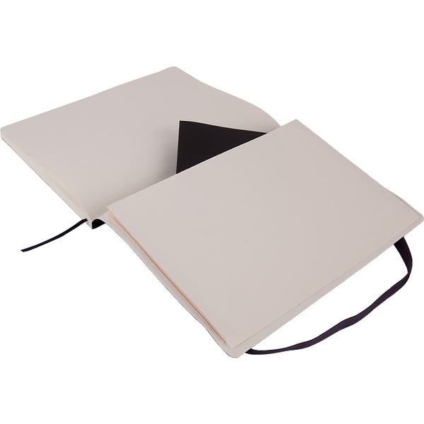 Notizbuch Axent Partner Soft L, 8615-01-A, 190x250 mm, 96 Blatt, kariert, flexibler Umschlag, schwarz
