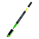 Textmarker Doppelter Axent 2534-04-A, 2-4 mm, keilförmig, grün + gelb