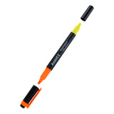 Textmarker Doppelter Axent 2534-12-A, 2-4 mm, keilförmig, orange+gelb
