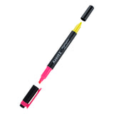 Textmarker Doppelter Axent 2534-10-A, 2-4 mm, keilförmig, rosa+gelb