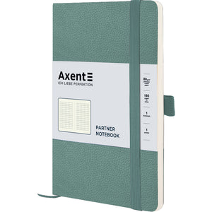 Notizbuch Axent Partner Soft Skin 8616-48-A, A5-, 125x195 mm, 96 Blatt, karierter, flexibler Einband, grau und azur