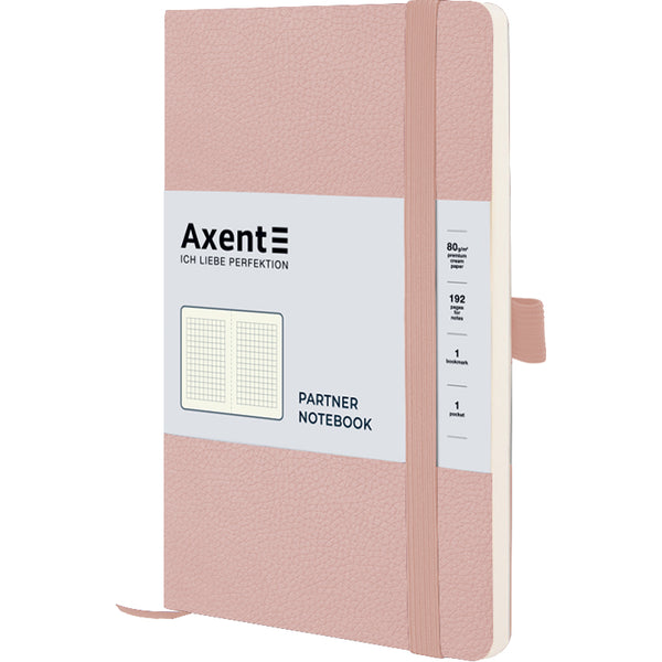 Notebook Axent Axent Partner Soft Skin 8616-24-A, A5-, 125x195 mm, 96 sheets, squared, flexible cover, puder pink