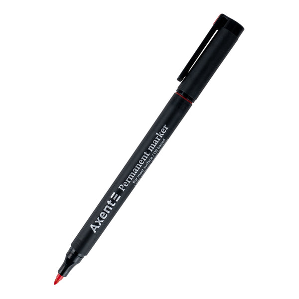 Marker Permanent Axent 2535-06-A, 1 mm, rund, rot