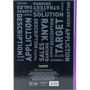 Notebook Axent Colors 8421-07-A, А4, 80 sheets, squared, purple
