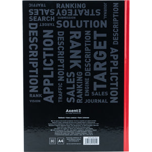 Notebook Axent Colors 8421-08-A, А4, 80 sheets, squared, red
