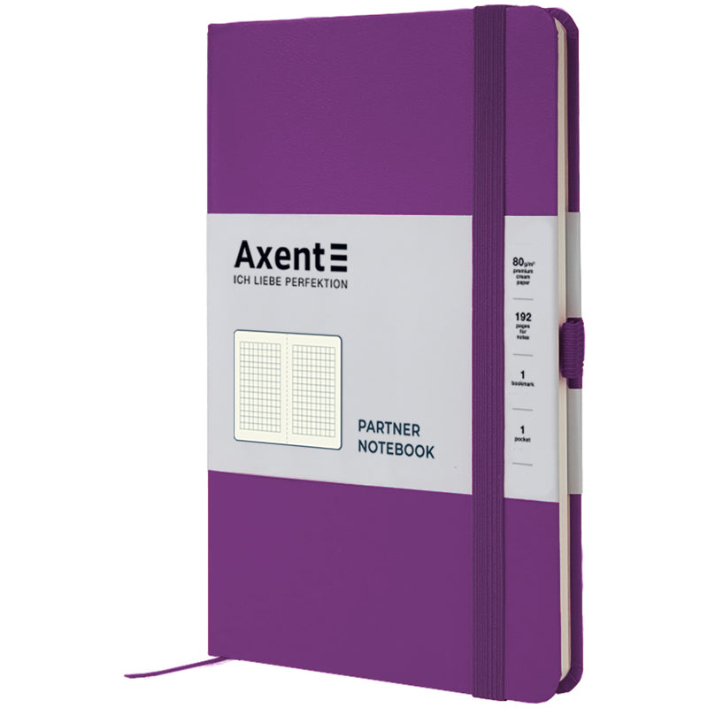 Notizbuch Axent Partner 8201-17-A, 125*195mm, 96 Blätter, Zelle, lila