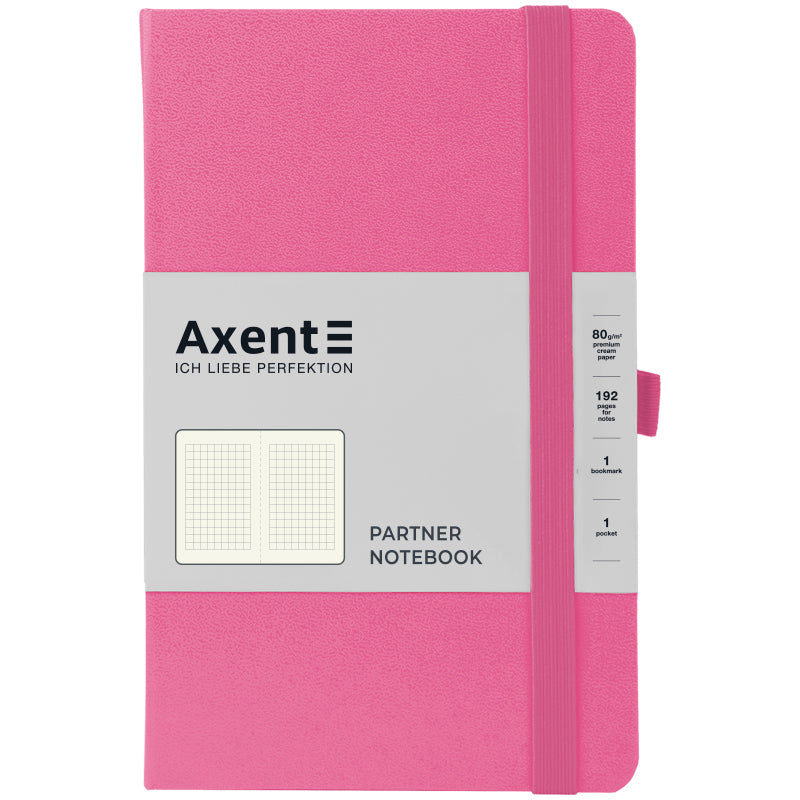 Notizbuch Axent Partner 8201-10-A, 125*195 mm, 96 Blätter, Zelle, rosa