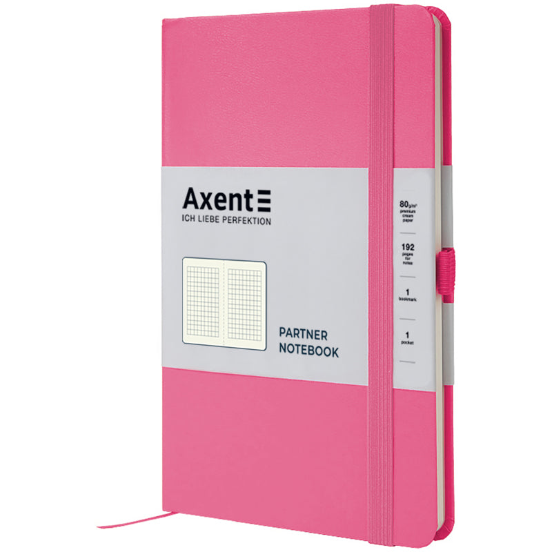 Notizbuch Axent Partner 8201-10-A, 125*195 mm, 96 Blätter, Zelle, rosa
