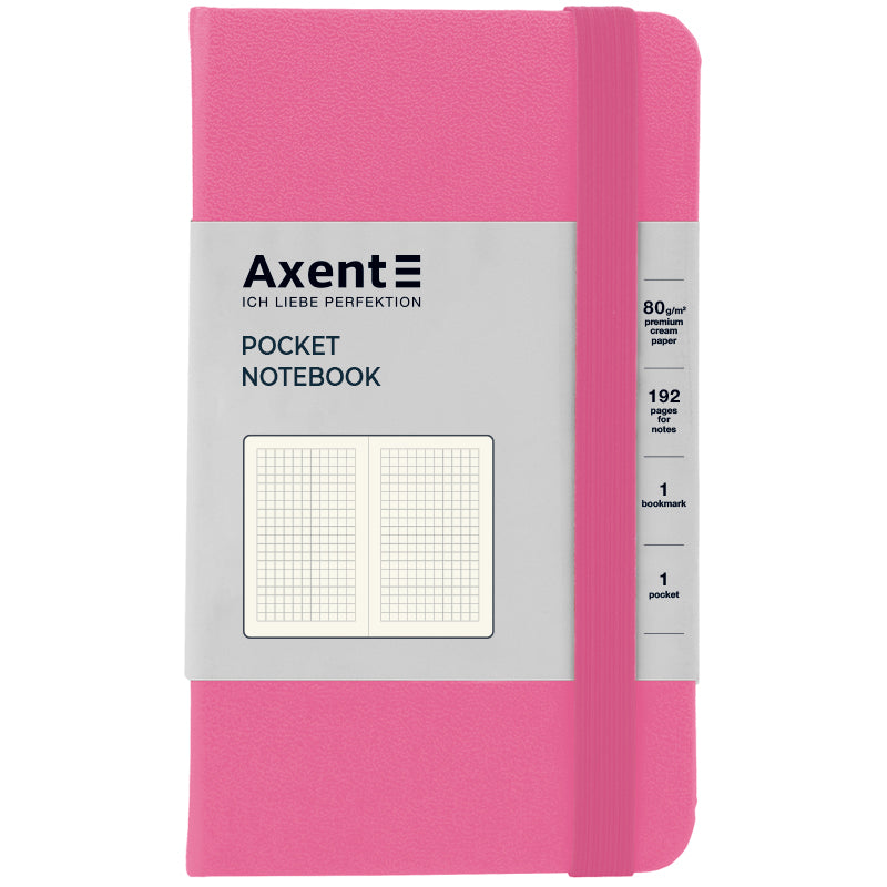 Notizbuch Axent Partner 8301-10-A, 95*140 mm, 96 Blätter, Zelle, rosa