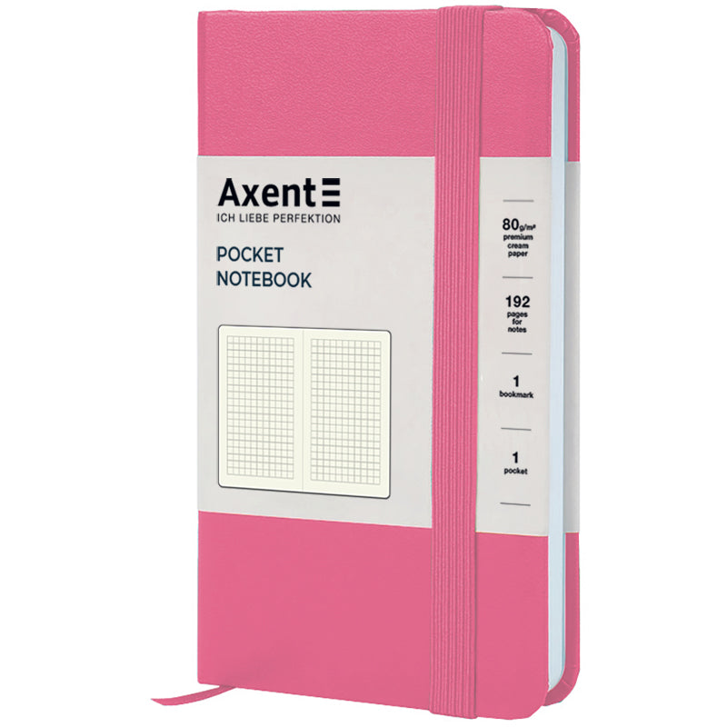 Notizbuch Axent Partner 8301-10-A, 95*140 mm, 96 Blätter, Zelle, rosa
