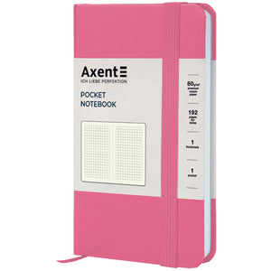 Notebook Axent Partner 8301-10-A, 95*140 mm, 96 sheets,  squared, pink