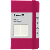 Notebook Axent Partner 8301-50-A, 90x150 mm, 96 sheets, squared, crimson