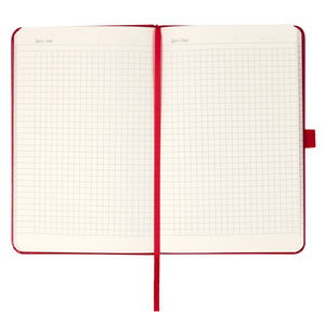 Notebook Axent Partner Bave 8201-03-2-A, 125x195 mm, 96 sheets,  squared, red