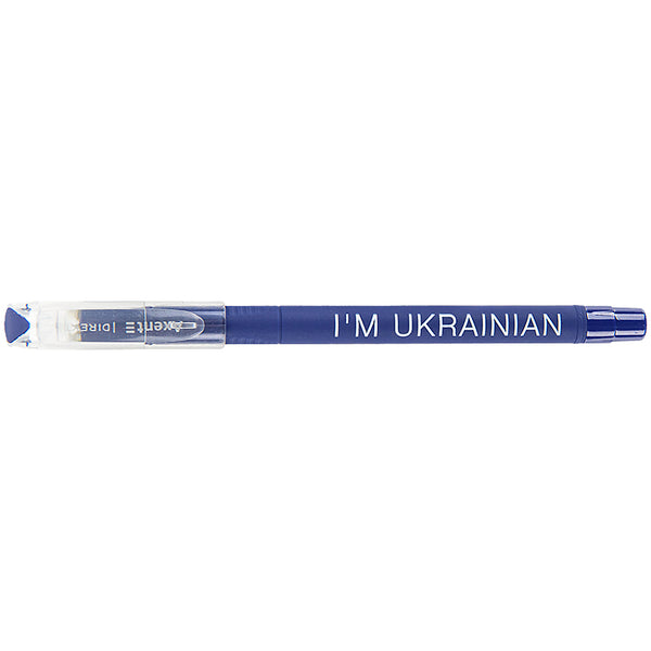 Ballpoint pen Axent Direkt I'm Ukrainian AB1002-01-02-A, 0.5 mm, blue