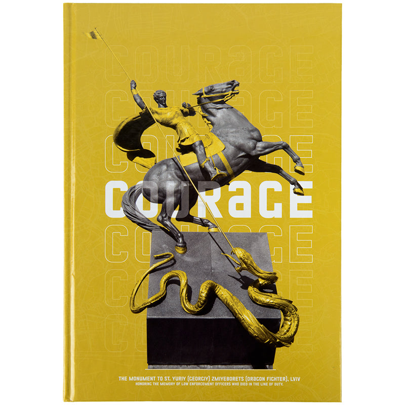 Notebook Axent Courage 8422-552-A, А4, 96 sheets, squared, yellow
