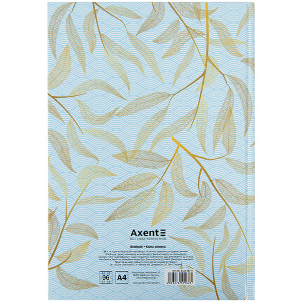 Notizbuch Axent Waves 8422-560-A, A4, 96 Blatt, liniert, blau