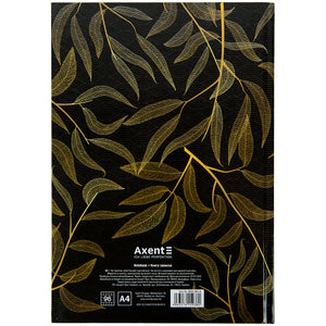 Notizbuch Axent Waves 8422-561-A, A4, 96 Blatt, kariert, schwarz
