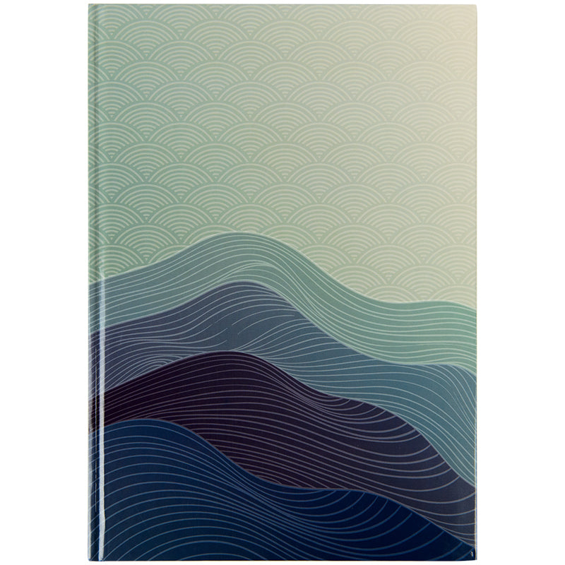 Notizbuch Axent Waves 8422-562-A, A4, 96 Blatt, kariert, blau