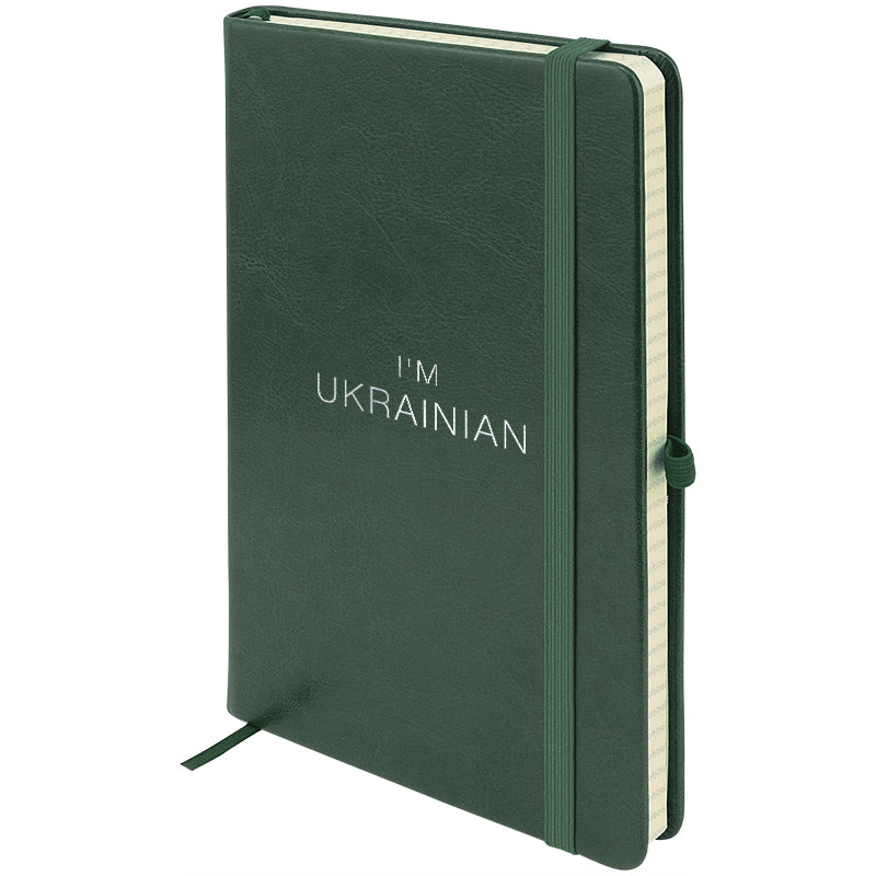 Notizbuch Axent Partner Lux Ukrainisch 8202-04-4-A, 125x195 mm, 96 Blätter, Zelle, grün