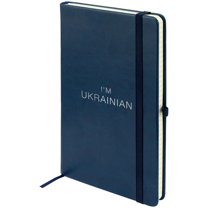 Notizbuch Axent Partner Lux Ukrainisch 8202-02-4-A, 125x195 mm, 96 Blätter, Zelle, blau