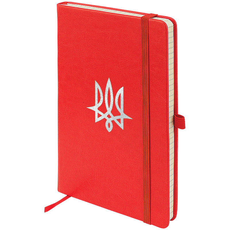 Notizbuch Axent Partner Lux Tryzub 8202-06-3-A, 125x195 mm, 96 Blätter, Zelle, rot