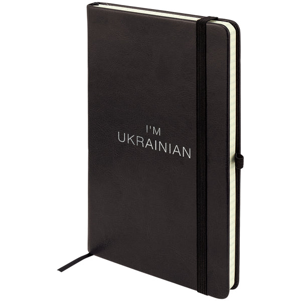 Notizbuch Axent Partner Lux Ukrainisch 8202-01-4-A, 125x195 mm, 96 Blätter, Zelle, schwarz