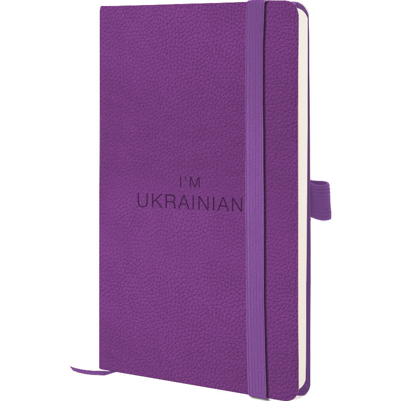 Notizbuch Axent Partner Soft Skin Ukrainisch 8616-11-2-A, 125x195 mm, 96 Blatt, Zelle, lila