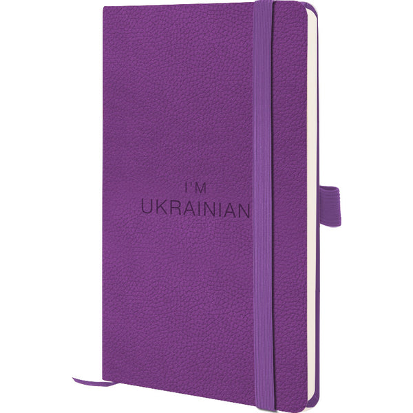 Notizbuch Axent Partner Soft Skin Ukrainisch 8616-11-2-A, 125x195 mm, 96 Blatt, Zelle, lila