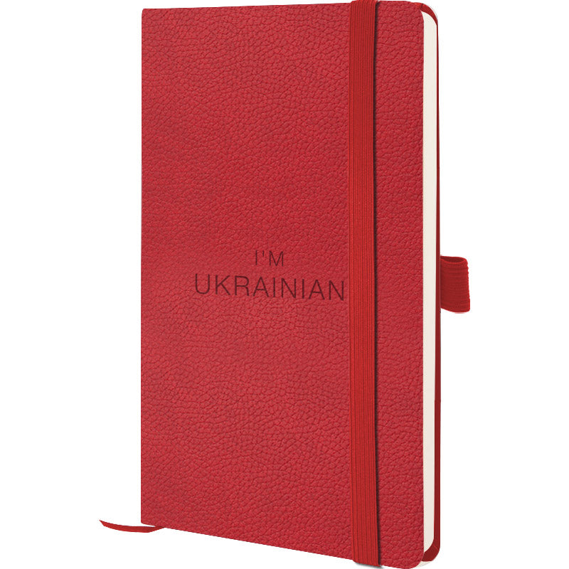 Notizbuch Axent Partner Soft Skin Ukrainisch 8616-06-2-A, 125x195 mm, 96 Blatt, Zelle, rot