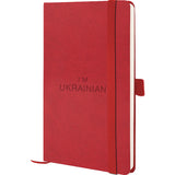 Notebook Axent Partner Soft Skin Ukrainian 8616-06-2-A, 125x195 mm, 96 sheets,  squared, red