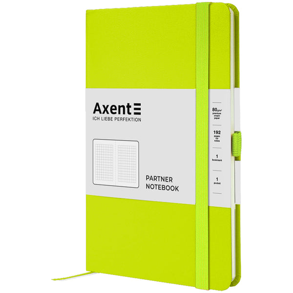 Notizbuch Axent Partner 8201-60-A, 125x195 mm, 96 Blatt, kariert, zitrone
