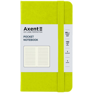 Notebook Axent Partner 8301-60-A, 95x150 mm, 96 sheets,  squared, lemon