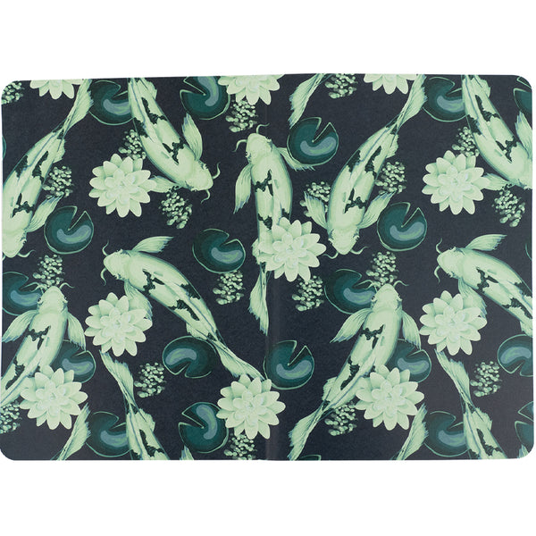 Notebook Axent Fish 8700-2-A, А5, 80 sheets, squared, green-white