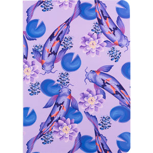 Notebook Axent Fish 8700-3-A, А5, 80 sheets, squared, lilac blue