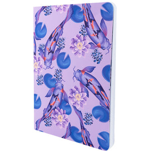 Notebook Axent Fish 8700-3-A, А5, 80 sheets, squared, lilac blue