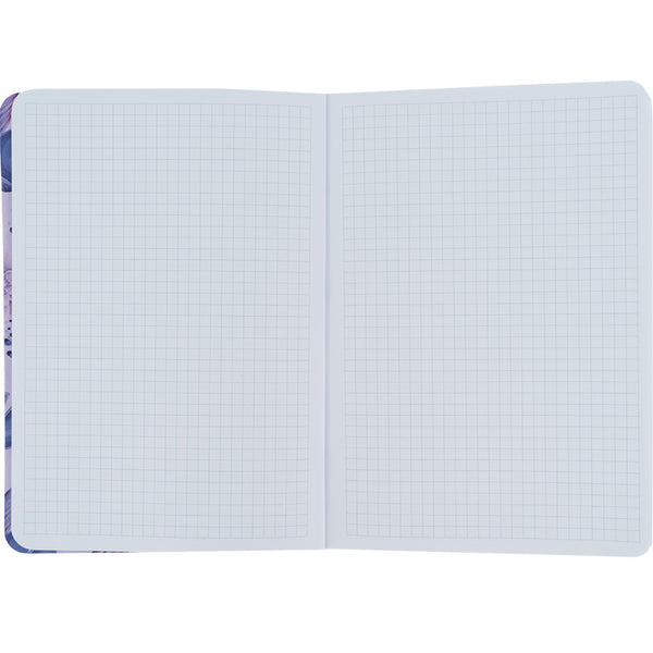 Notebook Axent Fish 8700-3-A, А5, 80 sheets, squared, lilac blue