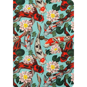 Notizbuch Axent Fish 8700-4-A, А5, 80 Blatt, kariert, blau-rot